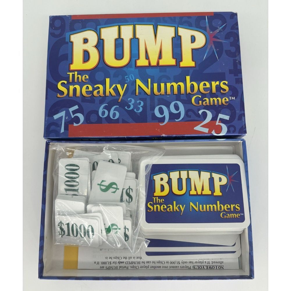 BUMP The Sneaky Numbers Game Tah Dah! 1997 Family‎ Card Game
